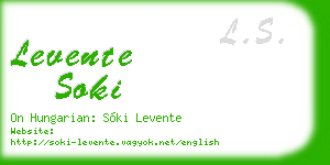 levente soki business card