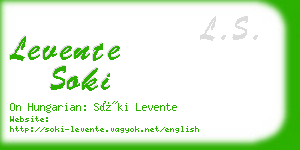 levente soki business card